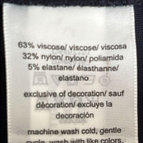 Tommy Hilfiger Navy Sleeveless Top with Red & White Grosgrain Trim V Neck SZ XL - Picture 6 of 6